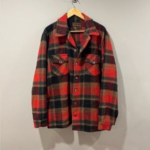 Vintage Red Plaid Canadian Camper Wool Coat by George Richards